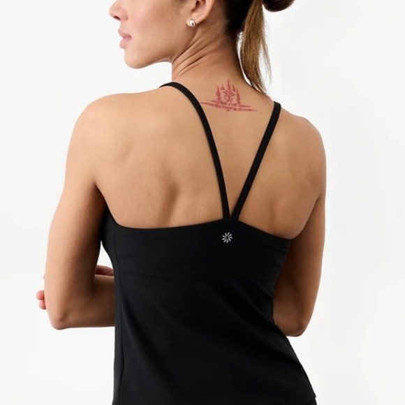 Athleta Tops - NWT Athleta Black Transcend Scoop Built-In Bra Tank Small